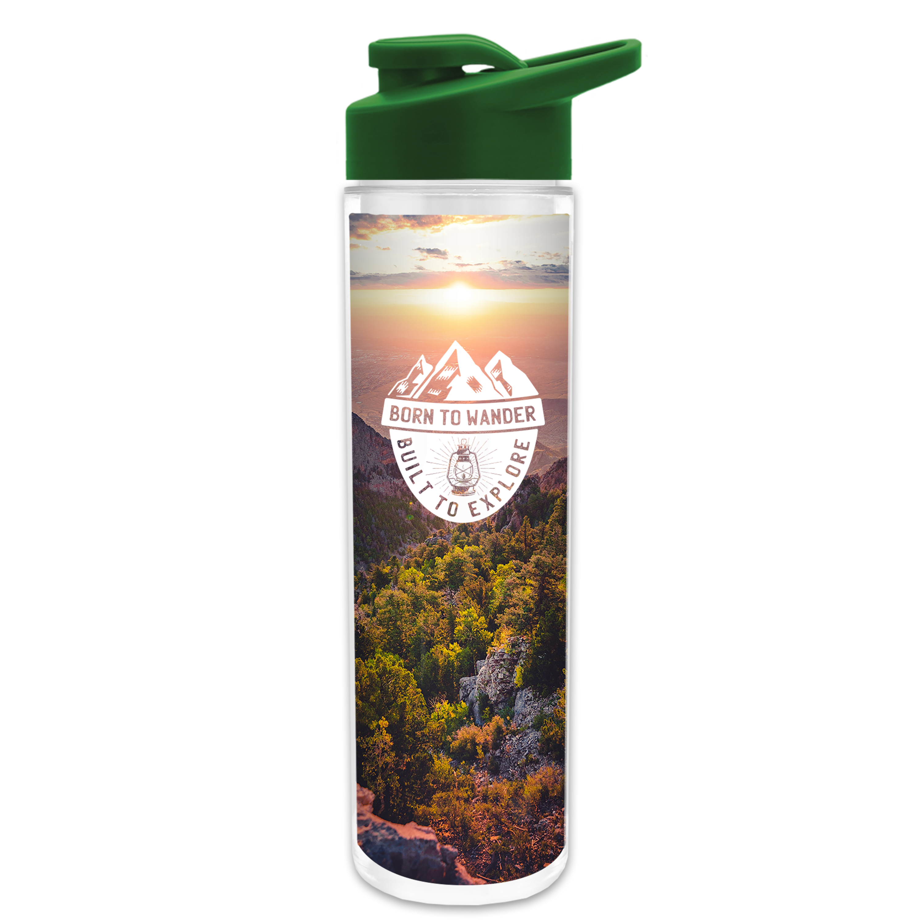 Chiller Insulated Bottle with Drink-Thru Lid and Full-Color Paper Insert - 16 oz.